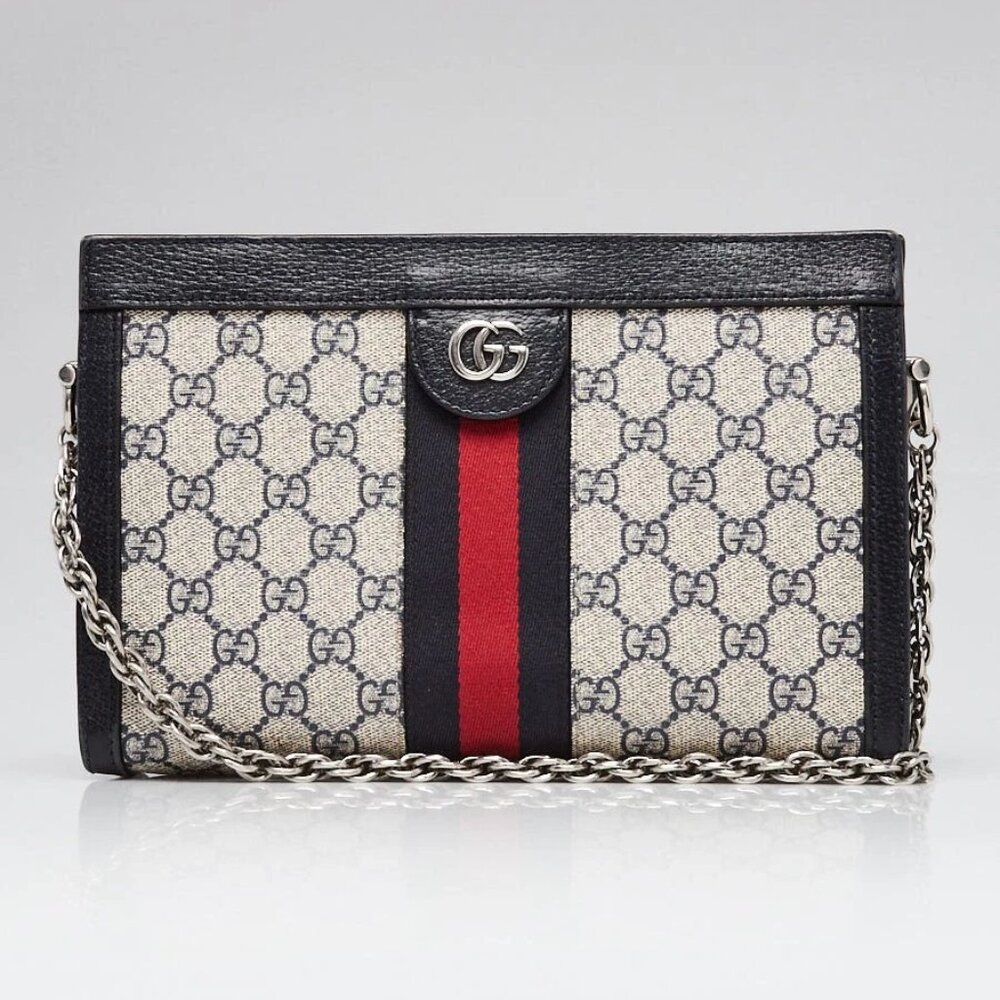 Gucci Supreme GG Coated Canvas Vintage Web Ophidia Small Shoulder Bag 795-050325